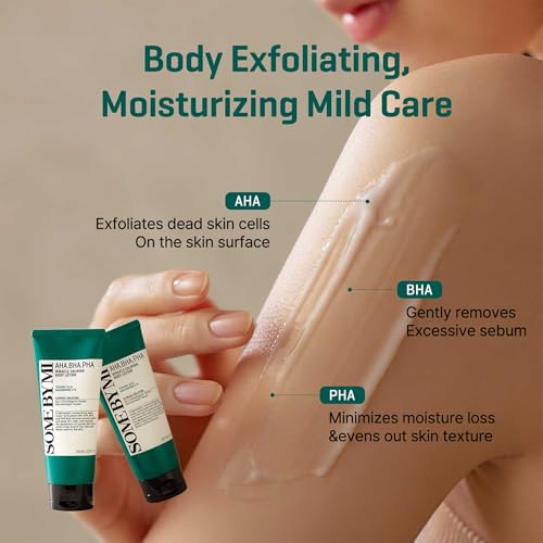 SOME BY MI AHA BHA PHA Miracle Calming Body Lotion – 6.76oz, 200ml – Korean Exfoliating Salicylic Acid Body Moisturizer for Dry Skin – Daily Hydration & Soothing Care with Centella – Korean Skin Care