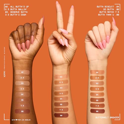 NYX PROFESSIONAL MAKEUP Matte Buttermelt Bronzer, Longwear Face Makeup with Up to 12 Hours of Wear, Vegan Formula - Butta Ballin