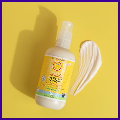California Baby Calendula Lotion | 100% Plant-Based Moisturizer | Lavender Baby Lotion | Face Moisturizer For Dry Skin | Hypoallergenic | 8.5 oz.