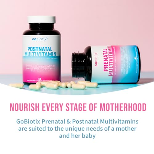 GOBIOTIX Prenatal Vitamins for Women | Vitamins with Iron, Calcium, Vitamin D2, C, Zinc & Folic Acid for Pregnant Women | Pre & Post Pregnancy - Once Daily Multivitamin Capsules, Non-GMO