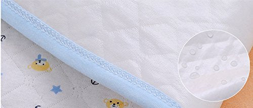 3pcs Pack Monvecle Baby Infant Cotton Waterproof Changing Pads Washable Resuable Diapers Liners Mats (3 Colors Pack-28x20)