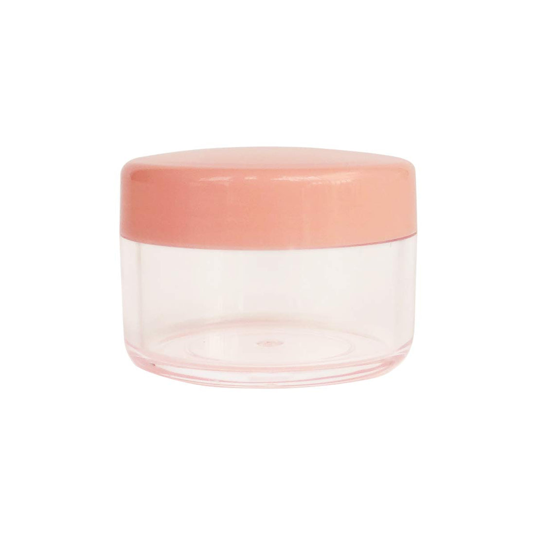 GreatforU Pale Pink: 20Pcs 15 Gram 15Ml Jars, Small Cosmetic Sample Empty Container, Plastic Round Pot Pink Screw Cap Lid, Tiny 15G Bottle for Makeup, Eye Shadow, Nails, Powder, Jewelry, Be