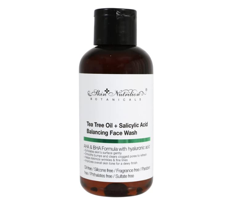Skin Nutrition Botanicals Tea Tree Oil & Salicylic Acid Balancing Face Wash, 1 oz.