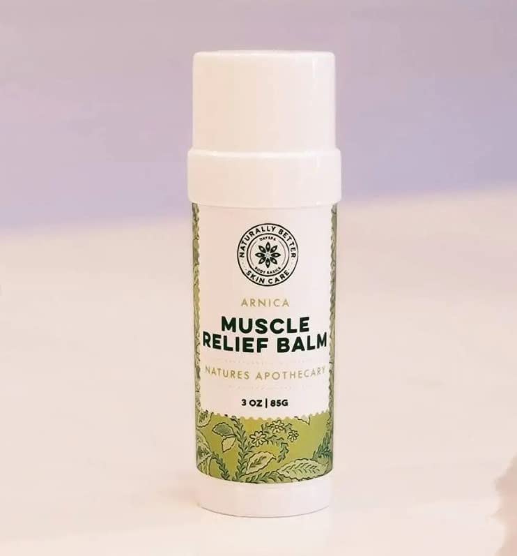 All-Natural Arnica Muscle Balm - Plant-Based Topical swelling and bruising Relief | Essential Oils & Menthol soothes and cools sore muscles, Hypoallergenic & Paraben-Free, Made in USA