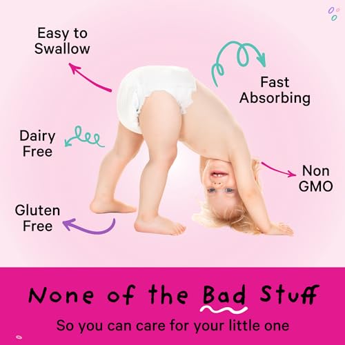 Pink Stork Baby Liquid Multivitamin Drops, Baby & Toddler Vitamin Drops with DHA, Vitamin C, D, B12 and Choline to Support Brain Health and Immune Function - 2 fl oz, 2 Month Supply