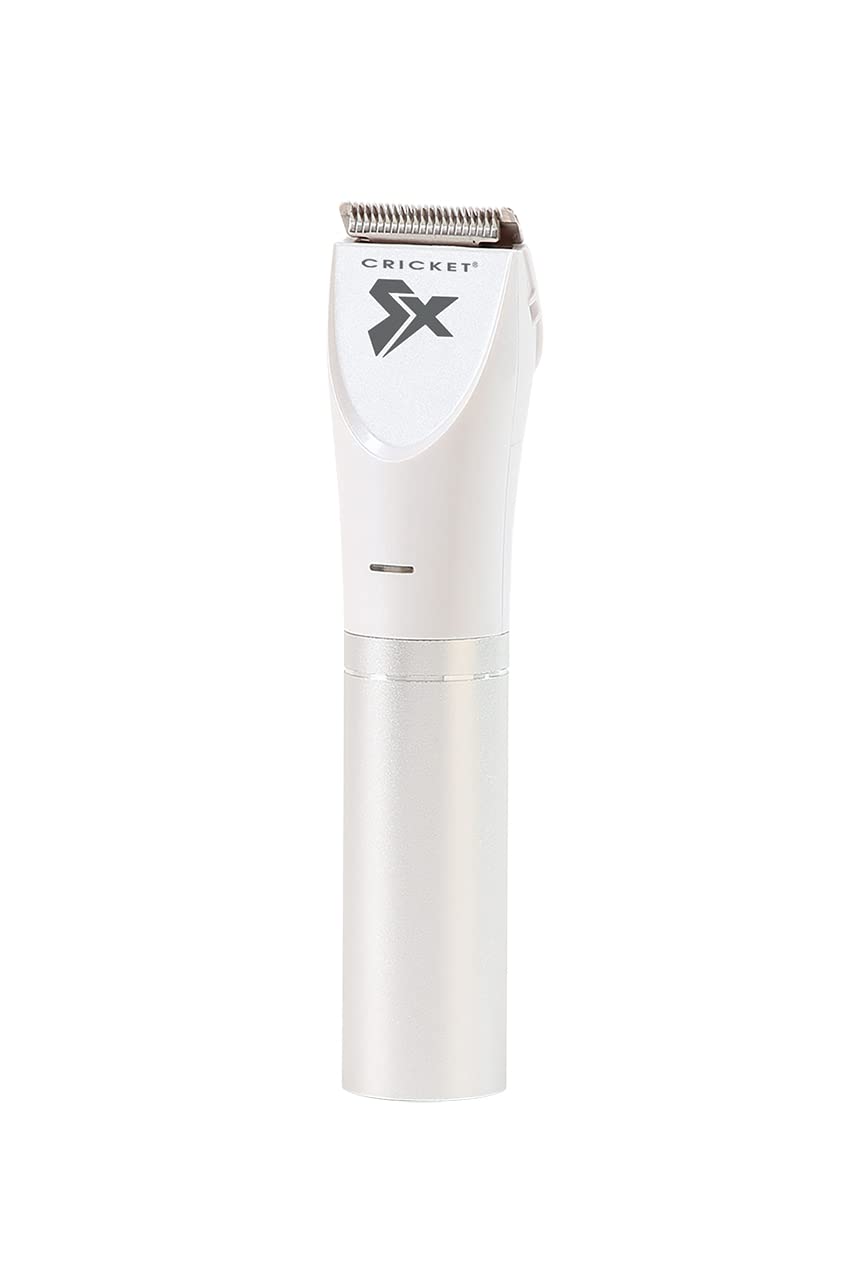 Cricket Stylist Xpressions Cordless Rechargable Lightweight Silver Trimmer. Compact Size, Includes 2 Guides (3/4 & 5/6 Mm), Trimmer Duster Brush, And Blade Oil