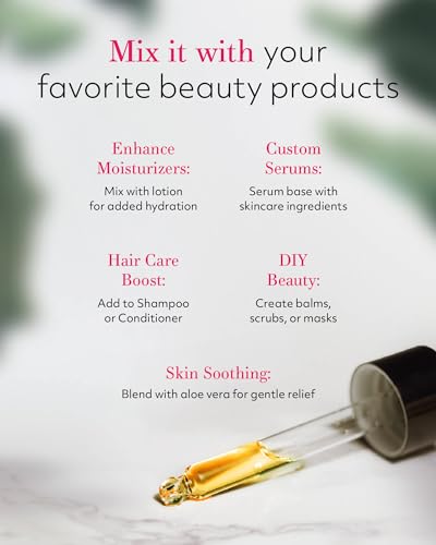 Leven Rose Jojoba Oil Organic, Pure Cold Pressed Natural Unrefined Moisturizer for Skin Hair and Nails 4 oz