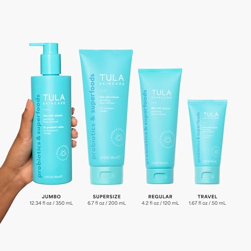 TULA Skin Care The Cult Classic Purifying Face Cleanser (Travel-Size) | Gentle and Effective Face Wash, Makeup Remover, Nourishing and Hydrating | 1.67 oz.