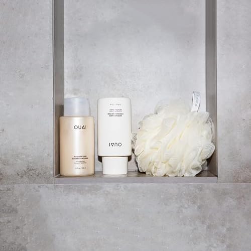 OUAI Medium Shampoo and Conditioner Set - Sulfate Free Shampoo and Conditioner for Medium Hair - Made with Keratin, Shea Butter & Avocado Oil - Free of Parabens & Phthalates (10 Fl Oz)