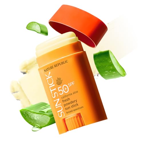NATURE REPUBLIC CALIFORNIA ALOE FRESH POWDERY SUN STICK BROAD SPECTRUM SPF50+ (Not Tested on Animals)