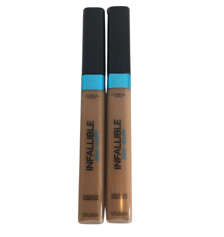 Pack of 2 L'Oreal Paris Infallible Pro-Glow Concealer, Creme Cafe # 07