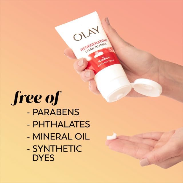 Olay Regenerist Regenerating Advanced Anti Aging Cream Facial Cleanser 5 oz (Pack of 3)