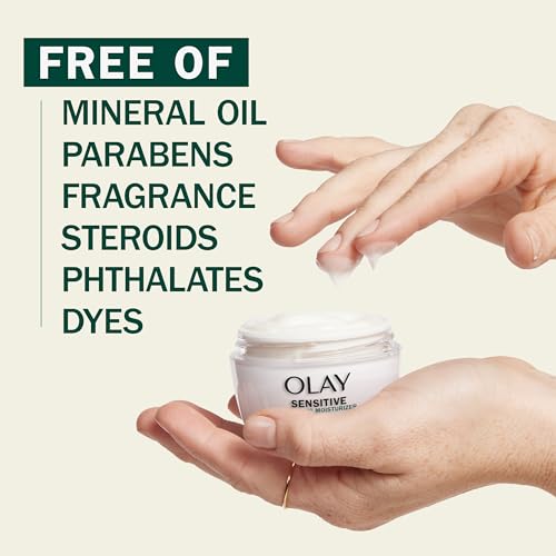 Olay Sensitive Face Moisturizer Cream with Colloidal Oatmeal Skin Protectant - Fragrance Free - 1.7oz
