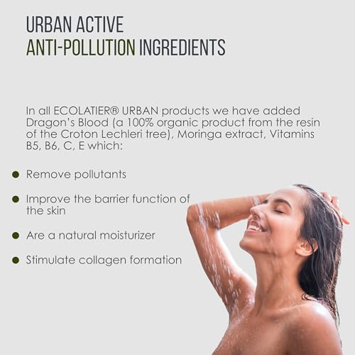 ECOLATIÈR Sea Minerals & Matcha Body Wash - Natural Body Wash for Women & Men, 97.5% Natural Ingredients, Detoxifying & Hydrating Cleanser for Sensitive Skin, Gentle & Nourishing Care, 20.3 Fl Oz