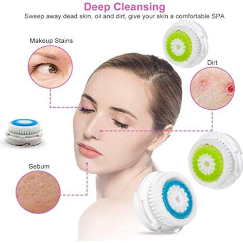 Compatiable For Facial Cleansing Brush Heads, Face Brush Head Replacement as Brush Head Facial Cleaning Tool(6 Pack)