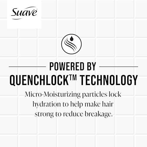 Suave Ceramide Age Brilliance Shampoo, moisturizing and strengthening pH balanced shampoo for women, anti-frizz hair products, anti-breakage treatment, 28 Oz (Pack of 4)