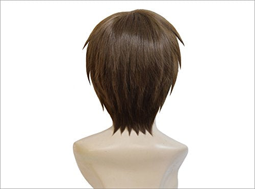 Yesui Short Men Cosplay Wigs Brown Straight Hair Wig for Boy Halloween Costumes Party Anime 12 inch