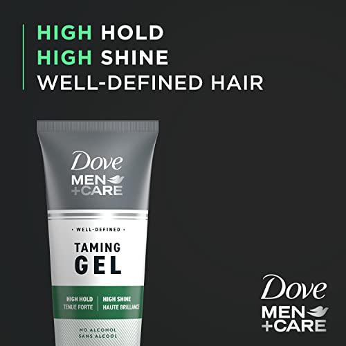 DOVE MEN + CARE Styling Gel for a Strong Hold Hair Taming Gel Hair Styling Product for Thicker and Healthier Looking Hair, 7 Fl oZ (Pack of 3)