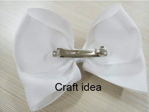 YYCRAFT 50 Pack French Barrette 3-3/16-Inch Hair Clips Fun Craft Beading Project, 80mm, Silver Tone