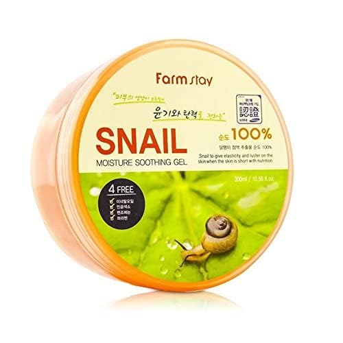 FARMSTAY Moisture Soothing Gel Snail 10.14 oz. /300ml Hydrates & Soothes for Moisture