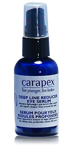 Carapex Deep Line Eye Serum, Treatment for Puffy Eyes, Bags, with Caffeine, Aloe Vera, Cucumber Extracts, Peptides, Lifting, Firming, Unscented, Cruelty Free (Single)