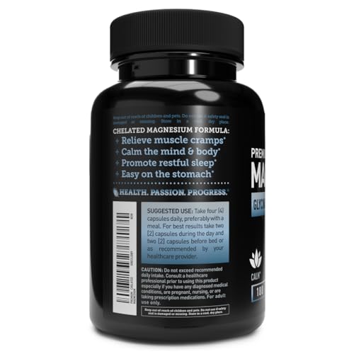 Premium Chelated Magnesium Glycinate, Malate, Citrate (400mg | 180 Capsules) Triple Blend Magnesium Complex
