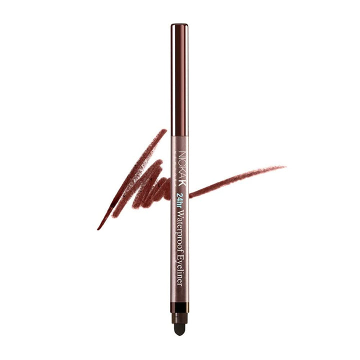 Nicka K 24 Hours Waterproof Eye Liner, Dark Brown, 0.3g