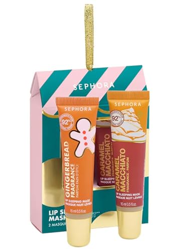 Sephora Collection Lip Sleeing Mask Duo Set- Gingerbread and Caramel Macchiato (.50 Fl Oz each)