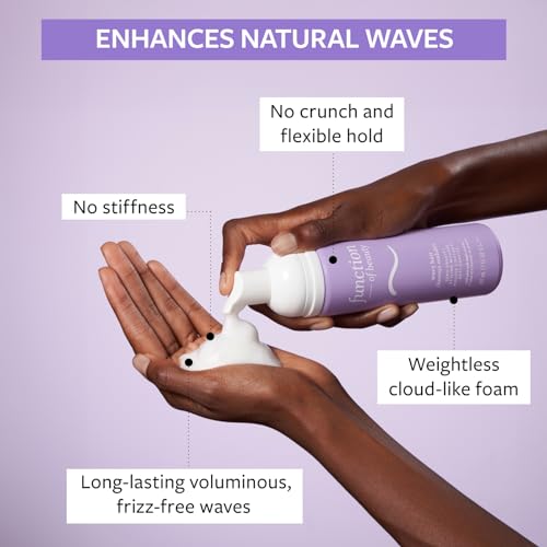 FUNCTION OF BEAUTY Zero Gravity Styling Mousse, 7 oz Each (2-Pack) - Adds Volume, Defines Natural Waves While Providing a Flexible Hold Without Feeling Stiff or Crunchy