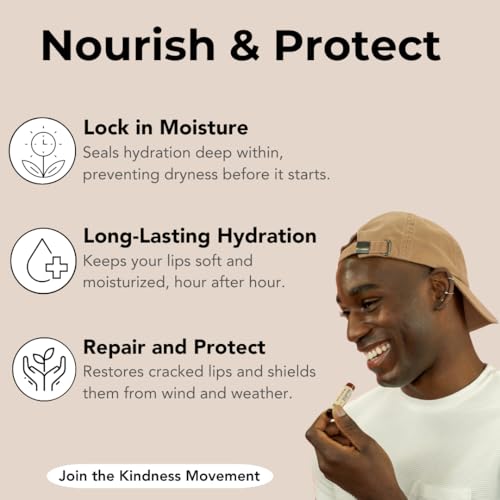 Organic Lip Balm Variety 5 Pack - Moisturizing, Natural, Cruelty-Free for Dry Lips