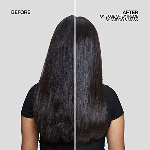 Redken Extreme Shampoo, Conditioner & Anti-Snap Leave-In Treatment Set For Damaged Hair - Repairs and Reduces Breakage, Infused With Proteins
