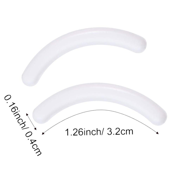 24 Pcs Curler Refill EyeLash Curler Refill Pads Silicone Rubber Soft Curler Replacement Refills Pads for Universal Eyelash Curler (White)
