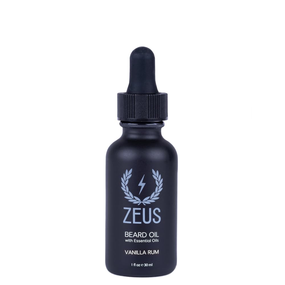 Zeus Beard Oil for Men - Vanilla Rum - 1 oz - All-Natural Beard Conditioning Oil to Soften Beard and Mustache Hairs