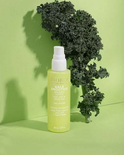 Pacifica Face Moisturizer - Kale Smoothie Face Lotion w/Niacinamide, Copper, Super Foods & Plant Extract - Reduces Pore Size & Redness, Improves Skin Texture Vegan & Cruelty-Free Dermatologist Tested