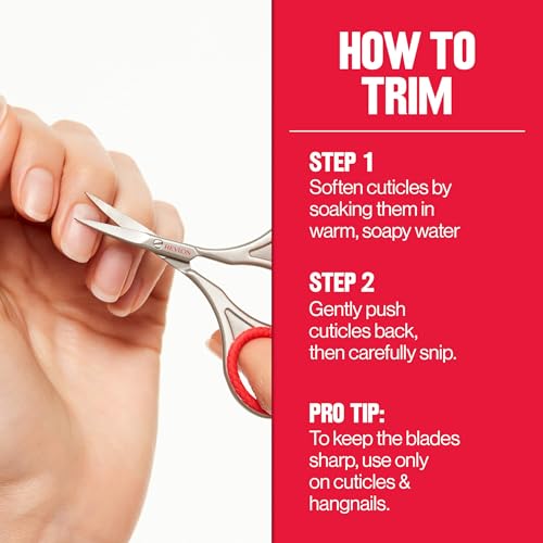 Revlon Nail Scissors, Curved Blade, Made with Stainless Steel