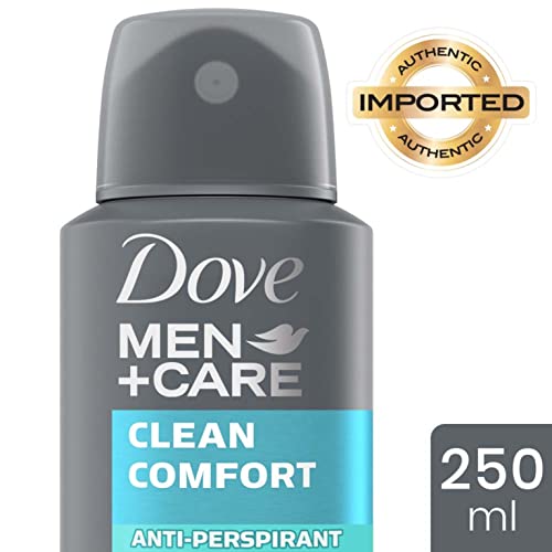 Dove MEN + CARE Clean Comfort Antiperspirant Deodorant 48 Hour Protection, 250 ml, Pack of 6