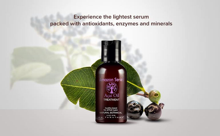 Amazon Series Acai Oil Treatment -59ml | Anti-Frizz | Omega 6-9 | Sulphate Free | All Hair Types | Hair Sunscreen