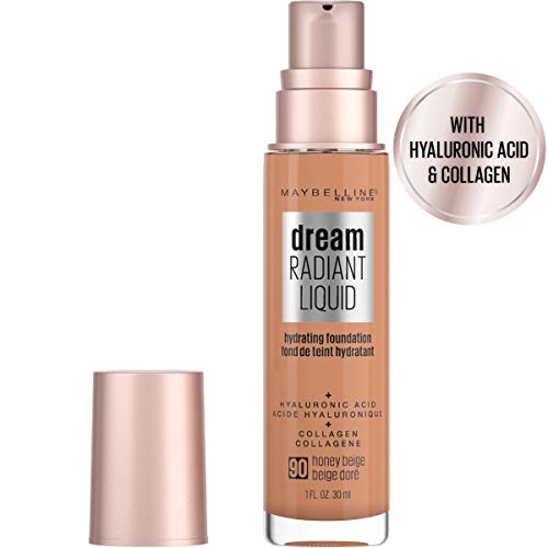 Maybelline Dream Radiant Liquid Hydrating Foundation, Honey Beige, 1 Count