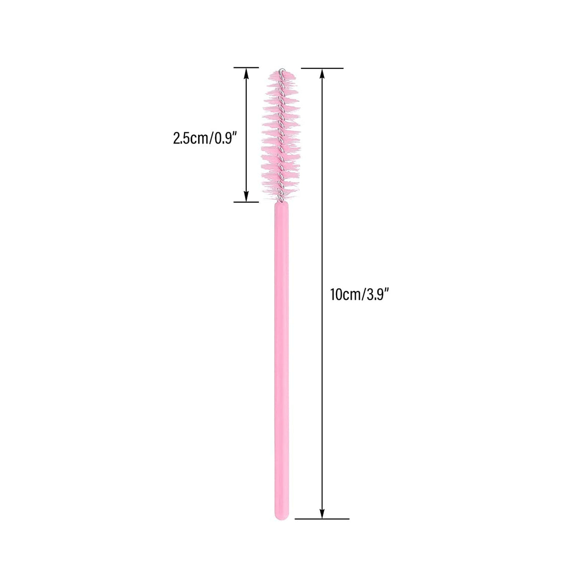 300PCS Disposable Light Pink Eyelash Brushes Mascara Wands Makeup Brush Kit Cosmetic Applicators (50Pcs X 6 Pack)