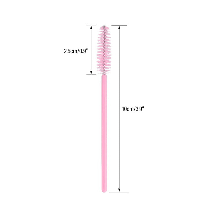 300PCS Disposable Light Pink Eyelash Brushes Mascara Wands Makeup Brush Kit Cosmetic Applicators (50Pcs X 6 Pack)