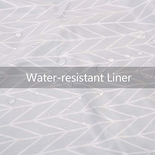 Teamoy Travel Hanging Wet Dry Bag Organizer (24.7 x 18 inches) with Two Compartments for Cloth Diaper, Laundry, Swimsuits and More, Easy to Hang Everywhere (L, Gray Arrow)