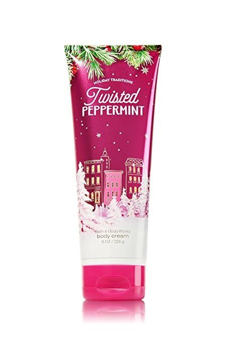 Bath & Body Works TWISTED PEPPERMINT 24 Hour Moisture Ultra Shea Body Cream 8 oz / 226 g