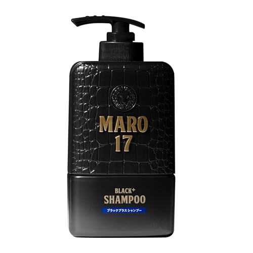 MARO17 Black+ Shampoo - Mens Shampoo for Gray Hair Reversal - Sulfate Free + DHT Blocker, Royal Jelly & Collagen for Thicker, Darker Hair - Protects Follicles, Promotes Growth, & Prevents Greying