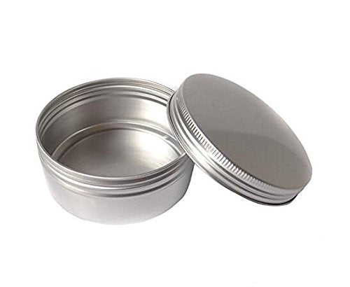 echo-ove 2 Oz, 60 ML Gram Jar Aluminum Round Tins Cosmetic Sample Metal Tins Empty Container with Tight Seale