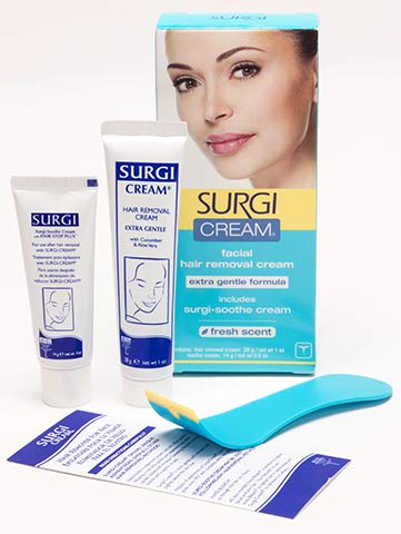 Surgi-cream Hair Remover Extra Gentle Formula For Face, 1-Ounce Tubes (Pack of 3)