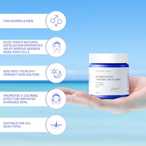 NEORIVER Eczema Relief Cream,Moisturizing Eczema Cream,Full Body Lotion with Colloidal Oatmeal (Skin Protector),Sea Moss and Aloe Vera 4 Oz