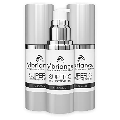 Vibriance Super C Serum for Mature Skin - All-in-One Vitamin Formula Hydrates, Firms, Lifts, Smooths, Targets Age Spots, Wrinkles, 1 fl oz - Pack of 3