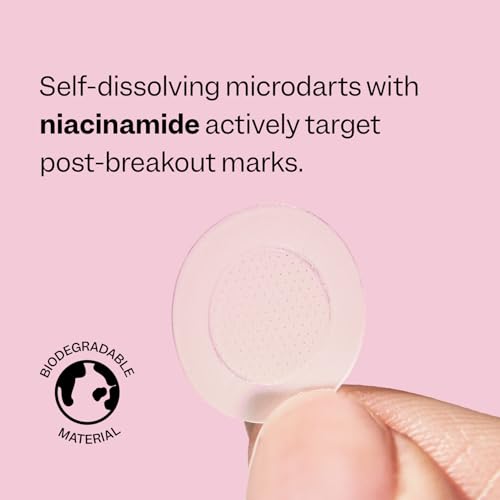 Peach Slices Dark Spot MicroDarts | For Dark Spots, Post-Blemish Redness | Self-Dissolving | Niacinamide, Vitamin C, Hyaluronic Acid, and Cica | Vegan | Cruelty Free | 9 Patches