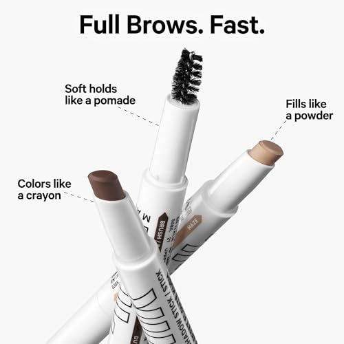 Milk Makeup KUSH Brow Shadow Stick – Fills, Shapes + Defines for Softer, Fuller-Looking Brows for Up to 12 Hours – Waterproof, Buildable, Cream-to-Powder Formula – Herb (Medium Brown), 0.03 oz