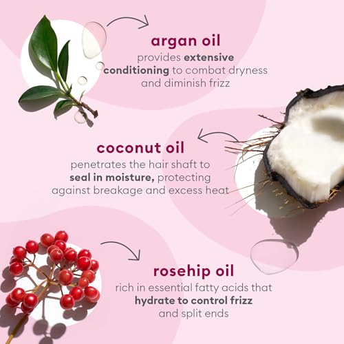 Briogeo Farewell Frizz Blow Dry Perfection & Heat Protectant Crème, Anti Frizz Hair Cream with Argan Oil for Styling, Silicone-free, Heat Protectant, Smooths Hair, Vegan, Cruelty-Free, 2 fl oz